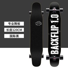 롱보드 스케이트보드 네 바퀴 브러시 스트리트 전문 댄스 보드, 120 개의 국제 검정 / 보호 장구 보