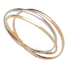 14k삼색레이어드반지