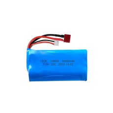 18650 7.4V 3000MAH lipo 배터리 2s Wltoys 12423 10428 12429 12401 12402 12402A RC 자동차 예비 부품 충전기 7.4V 20, 단일, 1개, 1pcs