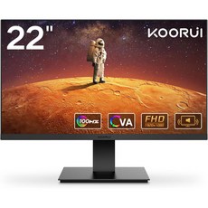 KOORUI 22인치 게이밍모니터 게임용 KOORUI 22 Inch Gaming Monitor100Hz 1080p 화면 걸이 HDMI 기울기 조절 가능 눈 보호