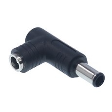 1pc 5.5mm x 2.5mm 암으로 남성 플러그 90도 각도 DC 전원 컨버터 어댑터 노트북 인터페이스 전원 케이블, 10 6.5x4.4mm