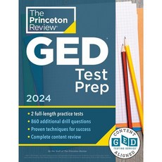 Princeton Review GED Test Prep 2024: 2 Practice Tests + Review & Techniques + Online Features