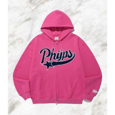 피지컬 에듀케이션 디파트먼트 PHYSICAL EDUCATION DEPARTMENT STAR TAIL HOODIE ZIP UP HOT PINK, XL