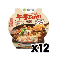 누룽제비 누룽지수제비 짬뽕맛 간편식 150.5g x 12개, 단품