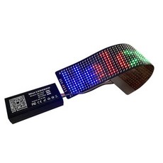 미니 LED 전광판 유연한 디스플레이 화면 스크롤링 메시지 시트 APP 사용자 정의 단어 광고 패널 모자 가방 신발, 1개, 1) 1248 Multi 4 색상