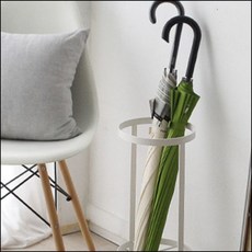 디몬 원형 우산정리함 거치대 심플 4칸막이 우산꽂이 인테리어용품 원형우산꽂이 우산홀더 vhwo 화이트