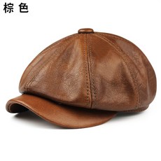 베레모 진피 모자 남녀 유행하는뉴스타일 가을 헌팅캡 전진모자 잉글랜드 소가죽 팔각모