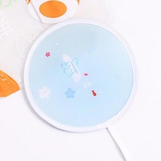 호른 작은부채 부채 가정용 휴대용 쥘부채 접이식 여성둥근 플라스틱, T16-천 둥글부채-어사