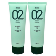 아모스 녹차실감 헤어팩 (손세정제 50ml 증정), 2개, 250ml