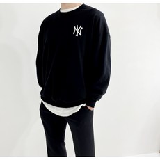 NY 남자 기본 무지 맨투맨/가을 겨울 기모 남친룩 대딩룩 커플룩 오버핏