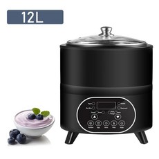 온도 컨트롤러 포함 전기 요구르트 메이커 8L 12L, Black 12L