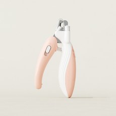 펫 LED 혈관보호 발톱깎이 고양이 강아지 발톱 정리, 핑크 화이트, 1개