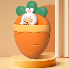 TAOMI 당근 휴대용 충전식 손난로, 오렌지