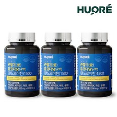 관절애 뮤코다당단백 콘드로이친 1500 소연골 관절건강 식약처인정 건강기능식품, 3개, 60정