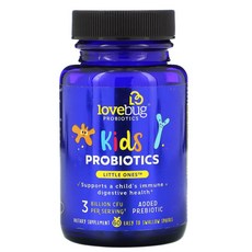 LoveBug Probiotics Kids Probiotics Little Ones 3 Billion CFU 60 Easy To Swallow Spheres, 상세페이지 참조