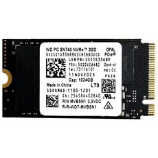 Oemgenuine WDC SN740 1TB M.2 2242 PCI-e 4.0 Gen 4x4NVME SSD 내부 솔리드 스테이트 드라이브 폼 팩터 M 키 스팀 데크 - 최대 515, 1TB NVMe - wd1tb