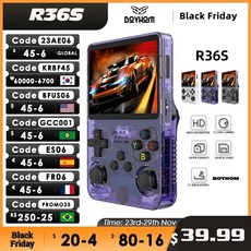 휴대용 게임 콘솔 레트로 게임기 조이스틱 무선 컨트롤러 R36S 시스템 소스 64GB 비디오 3.5 리눅스 인치 스크린 플레이어 R35S 포켓