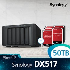 시놀로지 DX517 50TB (10TB x 5) WD RED Pro 5년 보증