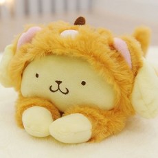 산리오 캐릭터 고양이 베개 쿠션 봉제 인형, 4. 브라운 고양이 폼폼푸린 25cm