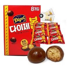 주전부리몰 오리온 다이제볼(8봉) x 1통(+밀크츄 2개), 1통