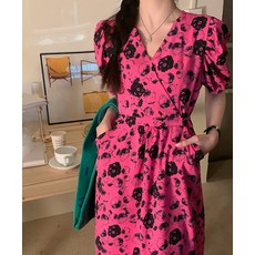 퍼프소매점프슈트