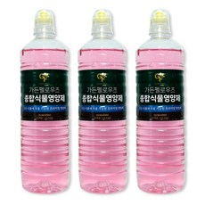 가든펠로우즈 종합식물영양제 모든 식물용 화분 화초 액체비료 분갈이 식물성장 활력 액체영양제, 3개, 1L