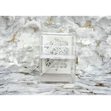 아크릴사육장 019 사이즈 16X16X16cm 도마뱀 파충류 크레사육장, 1개, 사육장포함(백업,데크,벽면) 그린