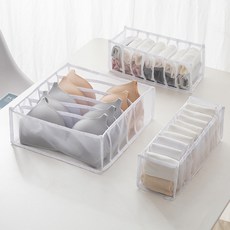 속옷수납봉투 팬티 브라수납함 옷장수납 신기 양말 서랍형 망사 격자선반함, 두꺼운 흰색, 옵션2