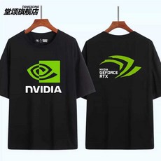 비브레 엔비디아 티셔츠 남녀공용 순면 반팔 티셔츠 의류
