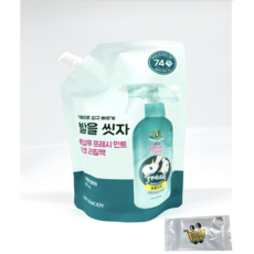 온더바디 발을씻자 코튼 풋샴푸 프레쉬 민트향 리필 코코구니 물티슈 증정, 1개, 500ml, 1개입