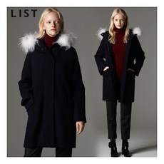 [리스트.] [리스트] 리얼라쿤 울블렌딩 후드 코트