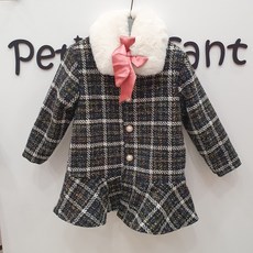 쁘띠앙팡체크코트