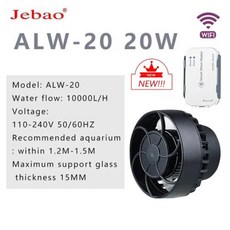 Jebao 바다 아쿠아리움 무선 파도 생성기 MLW-5 MLW-10 MLW-20 MLW-30 파도 펌프 와이파이 LCD 디스플레이 컨트롤러 파도 펌프 포함, 1개, ALW-20