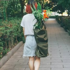 플로리스트 방수가방 대형 꽃보관백 꽃시장 배달 꽂쇼핑 원예도구 키트, 방수 꽃가방 블랙 스몰, 02.블랙 S, 1개