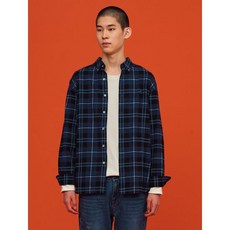 빈폴멘 [빈폴] [GREEN BEANPOLE] 네이비 브러시드 코튼 체크 셔츠 (BC0964N05R)