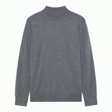 [지이크(SIEG)] 지이크파렌하이트 그레이 반폴라 울 블랜딩 니트 YU8063