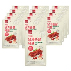 [랭킹닭컴] 맛있닭 닭가슴살 육포 매콤, 15개, 30g