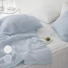 마이하우스 쿨 리플 여름이불 시어서커 썸머 얇은 차렵이불세트 SSS, 화이트