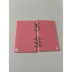 A6 아크릴 바인더 현금챌린지 바인더 링 포함 세트상품 (코랄핑크)