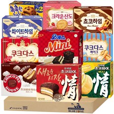 블루존 대용량 과자 10종(초코파이468g+파이바나나444g+하우스408g+오예스미니192g+촉촉초코칩160g+산도딸기161g+하임(화이트+초코)47g+쿠크(케이크+화이트)77g), 1개