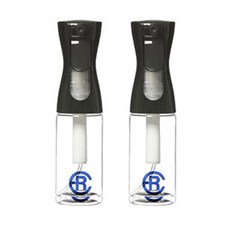 에어라파 분무기 160ml 안개분사 미용실 미세분무기, 2개, 크리스탈_블랙