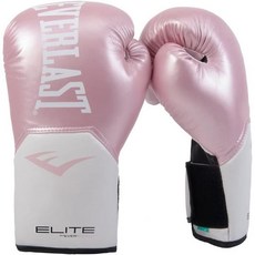 Everlast Elite Pro 트레이닝 장갑 복싱 글러브 핑크/화이트 8온스