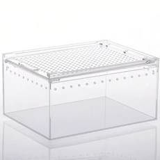 파충류 서식지 테라리움 사육 상자 투명 아크릴 누출 방지 케이지, 2.20x15x10, 1개