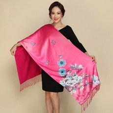 버버리울실크숄