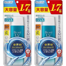 [2개세트]비오레UV 아쿠아 리치 워터리 젤 155ml(대용량 통상품의 1.7배)썬크림 SPF50+/PA++++