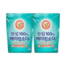 한입 100% 베이킹소다 리필형, 2kg, 2개