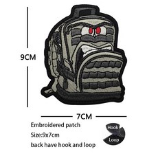 전술 곰 암밴드 상어 전사 사기 조끼 패치 의류용 배낭 후크 루, 5.hook Loop patch .., 1개