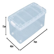 아이리스 오야마 수납 캐리 스토커 폭 40×안길이 17㎝ 일본제 클리어/화이트 AA-740S, 01 1) 높이 17cm, 02 단품, 03 a) 단품