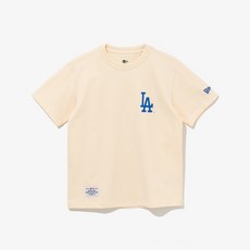 [국내정식매장] 뉴에라 키즈 반팔 티셔츠 [키즈] MLB LA 다저스 홈 치어링 아이스크림 펄드 아이보리