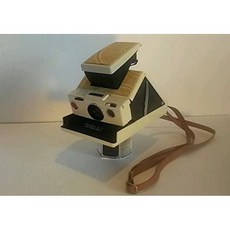 폴라로이드 Sx-70 ALPHA 아이보리 화이트 카메라와 새로운 리얼 가죽 스킨 커버, 단일옵션